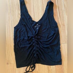 American Eagle Ribbed Black Soft & Sexy Tank